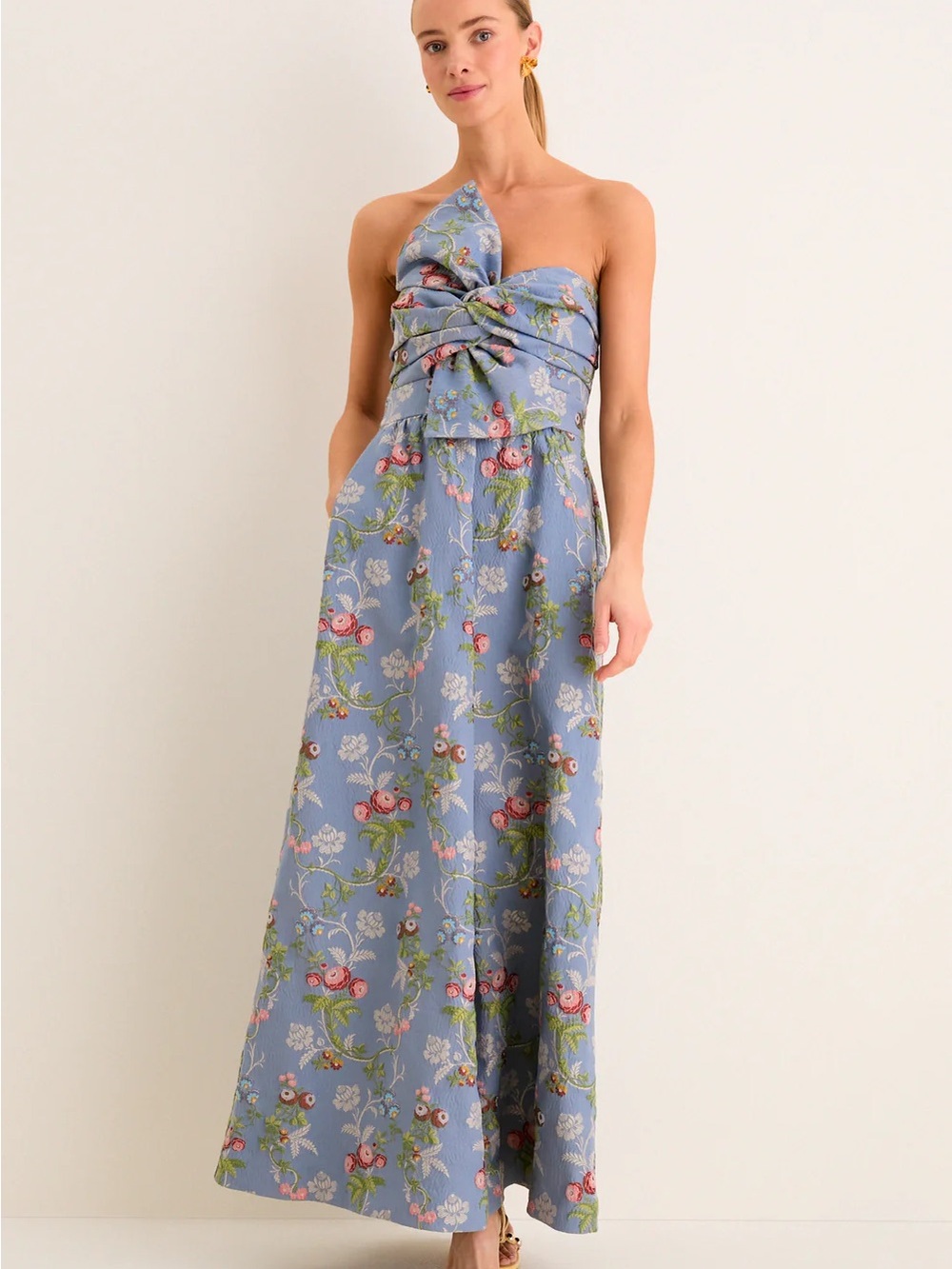 Tuckernuck Trellis Bloom Jacquard Kathleen Gown (size 4)